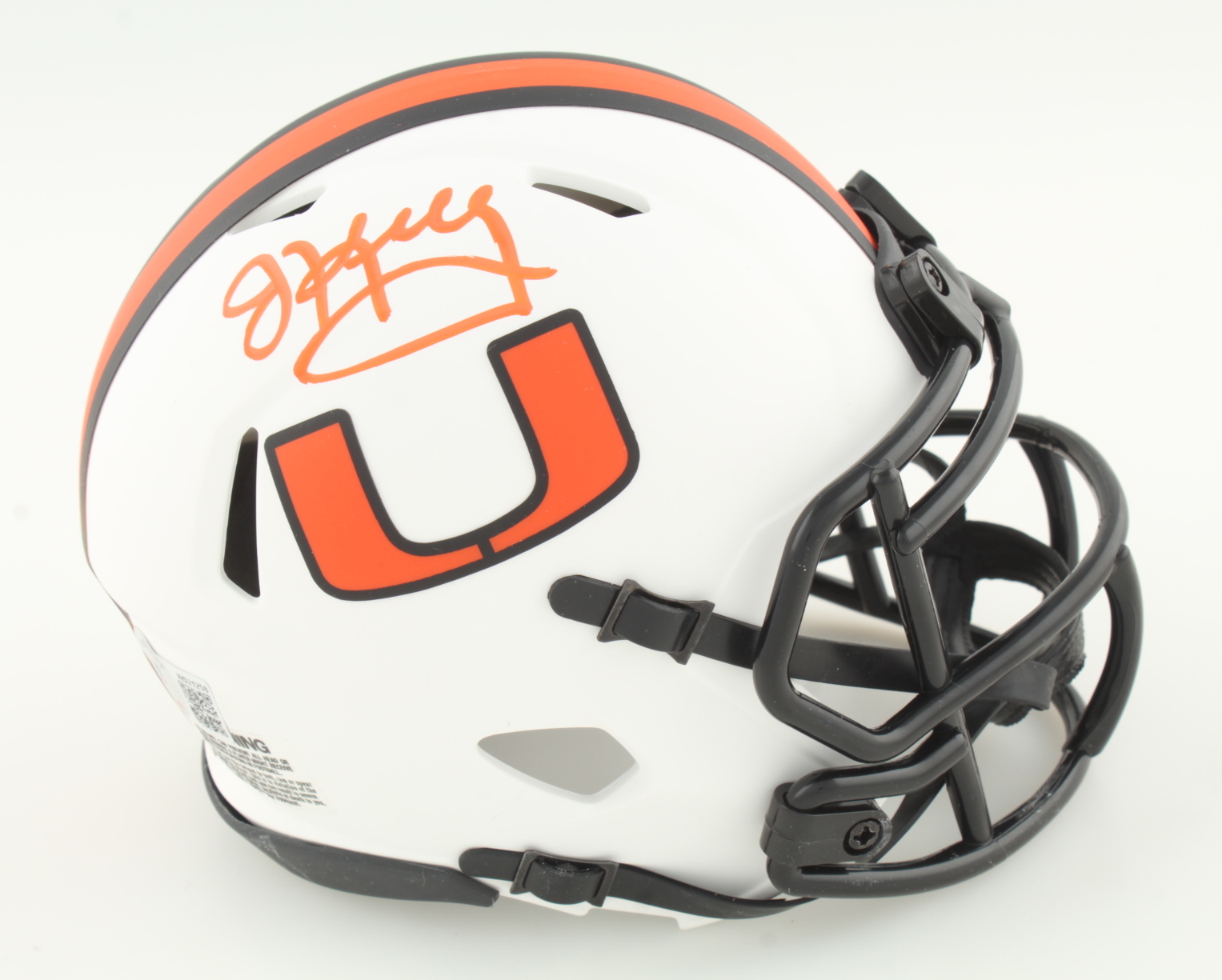Jim Kelly Signed Miami Hurricanes Lunar Eclipse Alternate Speed Mini Helmet (Beckett) at PristineAuction.com Jim Kelly Signed Miami Hurricanes Lunar Eclipse Alternate Speed Mini Helmet (Beckett) at PristineAuction.com