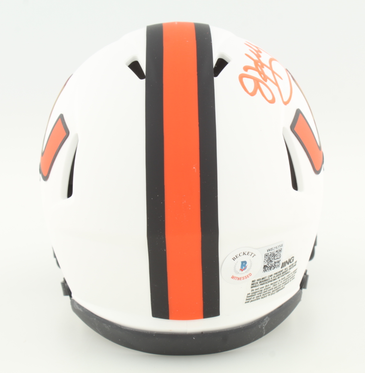 Jim Kelly Signed Miami Hurricanes Lunar Eclipse Alternate Speed Mini Helmet (Beckett) at PristineAuction.com Jim Kelly Signed Miami Hurricanes Lunar Eclipse Alternate Speed Mini Helmet (Beckett) at PristineAuction.com