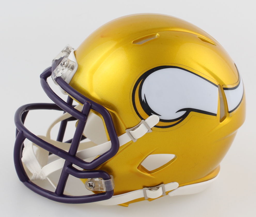 Justin Jefferson Signed Vikings Flash Alternate Speed Mini Helmet (JSA) at PristineAuction.com Justin Jefferson Signed Vikings Flash Alternate Speed Mini Helmet (JSA) at PristineAuction.com