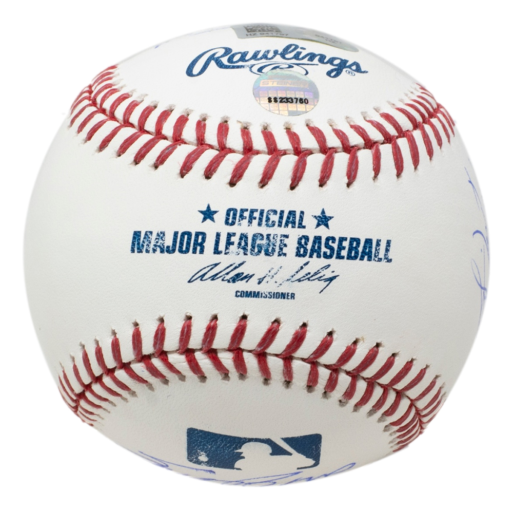 Yankees World Series MVP OML Baseball Signed by (11) with Bucky Dent, Ralph Terry, Bobby Richardson, Scott Brosius, Whitey Ford, Reggie Jackson With Multiple Inscriptions (MLB & Steiner) at PristineAuction.com Yankees World Series MVP OML Baseball Signed by (11) with Bucky Dent, Ralph Terry, Bobby Richardson, Scott Brosius, Whitey Ford, Reggie Jackson With Multiple Inscriptions (MLB & Steiner) at PristineAuction.com