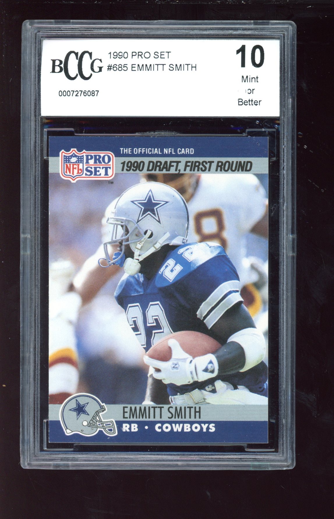 Emmitt Smith 1990 Pro Set #685 RC (BCCG 10) at PristineAuction.com Emmitt Smith 1990 Pro Set #685 RC (BCCG 10) at PristineAuction.com