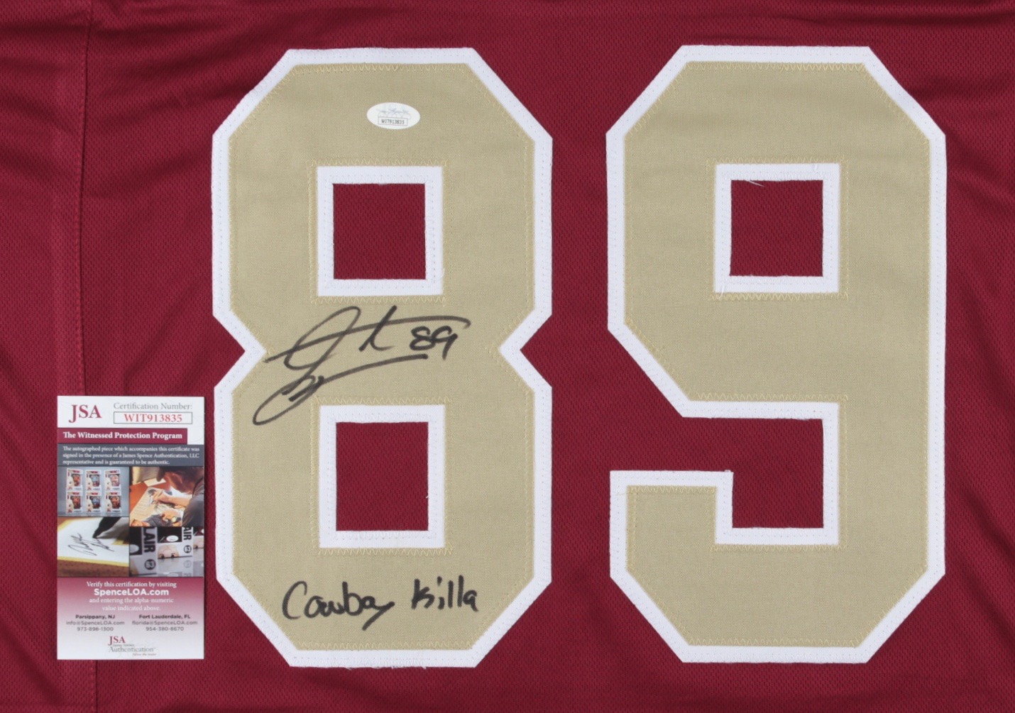 Santana Moss Signed Jersey Inscribed "Cowboy Killa" (JSA) at PristineAuction.com Santana Moss Signed Jersey Inscribed "Cowboy Killa" (JSA) at PristineAuction.com