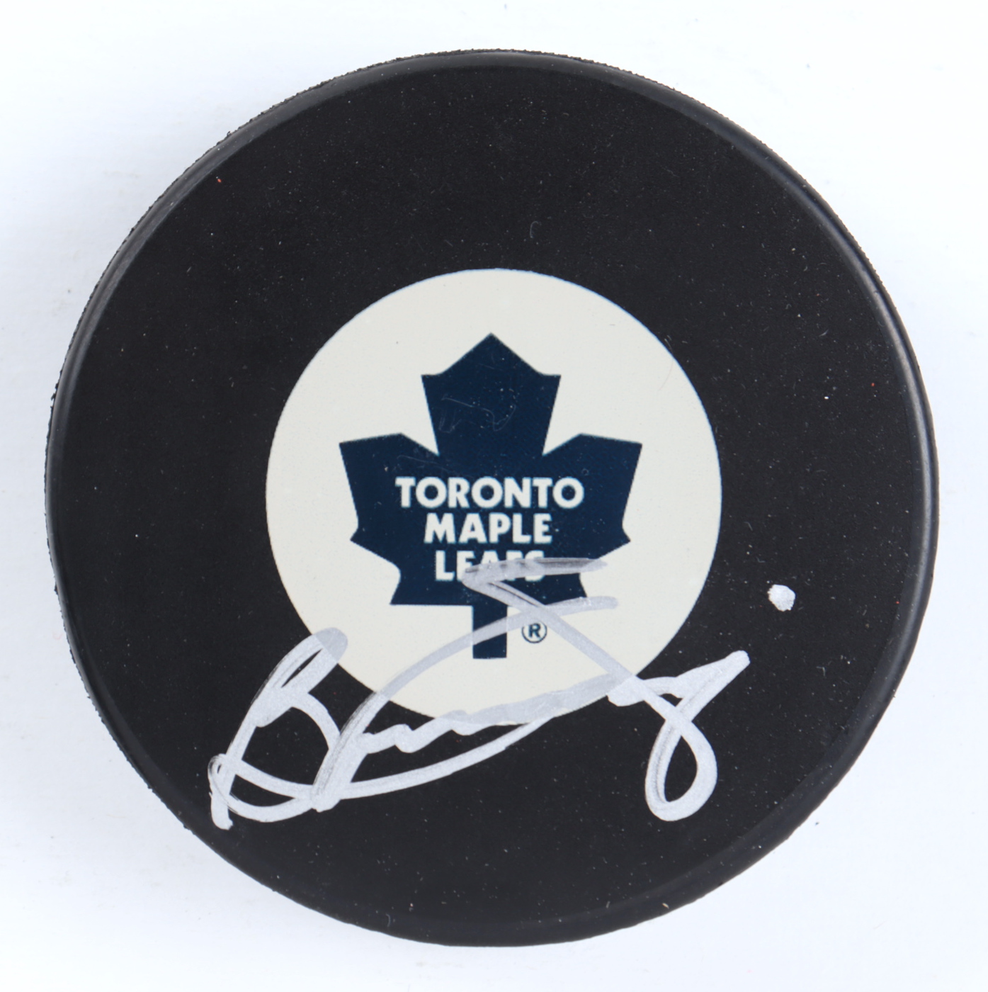 Borje Salming Signed Maple Leafs Logo Hockey Puck (Beckett) at PristineAuction.com Borje Salming Signed Maple Leafs Logo Hockey Puck (Beckett) at PristineAuction.com