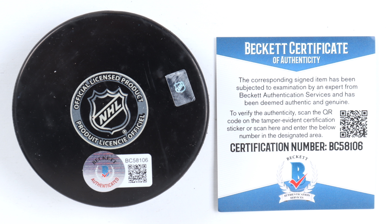 Borje Salming Signed Maple Leafs Logo Hockey Puck (Beckett) at PristineAuction.com Borje Salming Signed Maple Leafs Logo Hockey Puck (Beckett) at PristineAuction.com