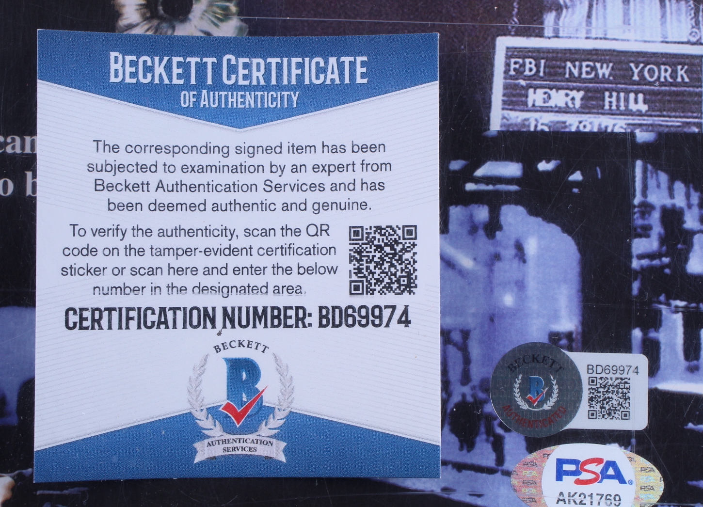 Henry Hill Signed "Goodfellas" 11x17 Photo Inscribed "Goodfella" (Beckett) at PristineAuction.com Henry Hill Signed "Goodfellas" 11x17 Photo Inscribed "Goodfella" (Beckett) at PristineAuction.com