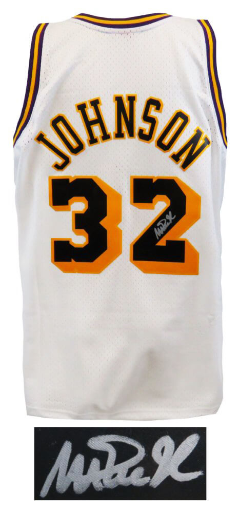 Magic Johnson Signed Authentic Mitchell & Ness Lakers Jersey (Schwartz) at PristineAuction.com Magic Johnson Signed Authentic Mitchell & Ness Lakers Jersey (Schwartz) at PristineAuction.com