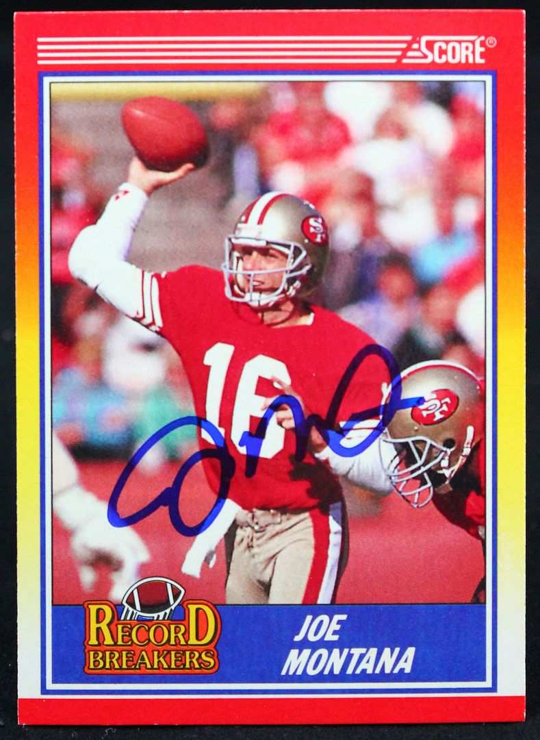 Joe Montana Signed 1990 Score #594 RB (Beckett) at PristineAuction.com Joe Montana Signed 1990 Score #594 RB (Beckett) at PristineAuction.com