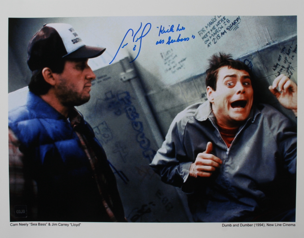 Cam Neely Signed "Dumb and Dumber" 11x14 Photo Inscribed "Kick his