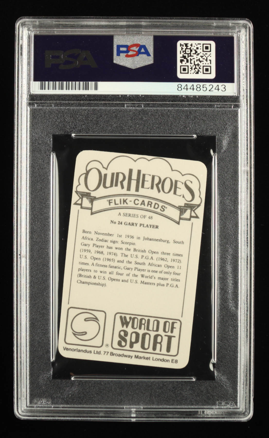 Gary Player Signed 1979 World of Sport #24 (PSA) at PristineAuction.com Gary Player Signed 1979 World of Sport #24 (PSA) at PristineAuction.com