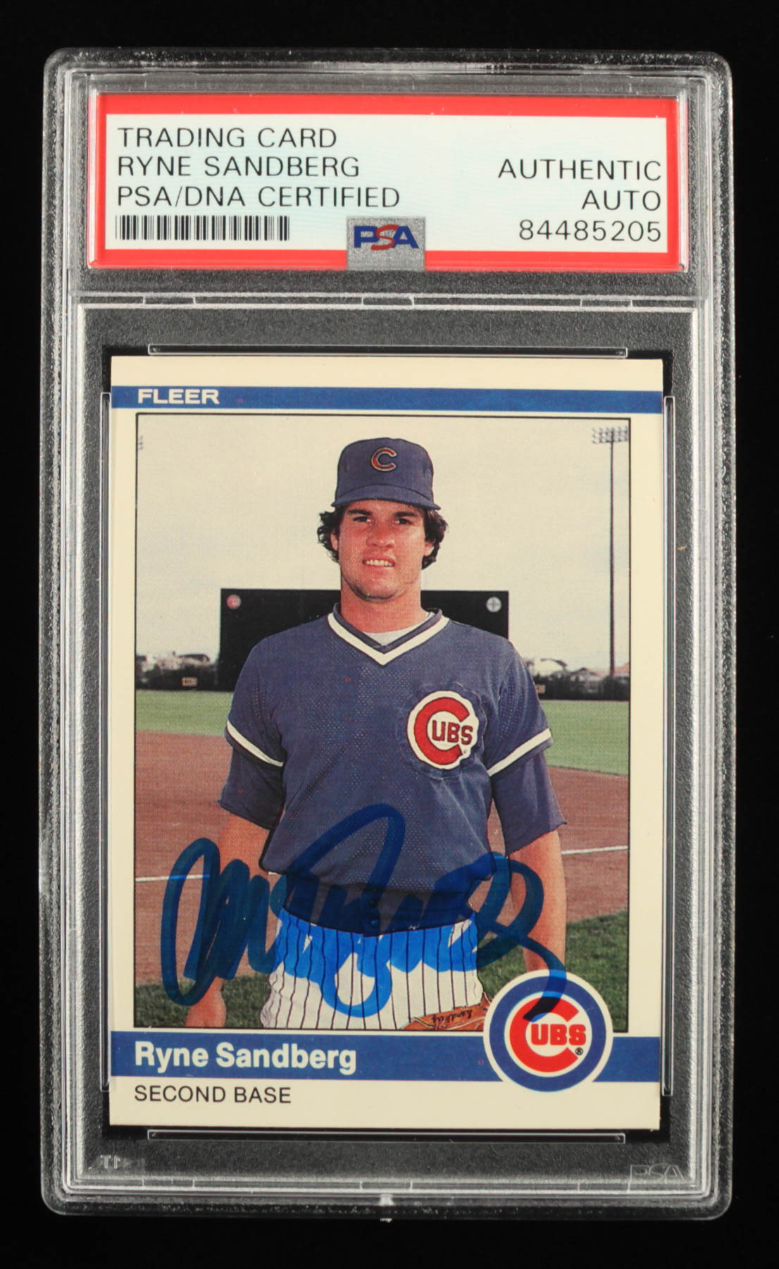 Ryne Sandberg Signed 1984 Fleer #504 (PSA) at PristineAuction.com Ryne Sandberg Signed 1984 Fleer #504 (PSA) at PristineAuction.com