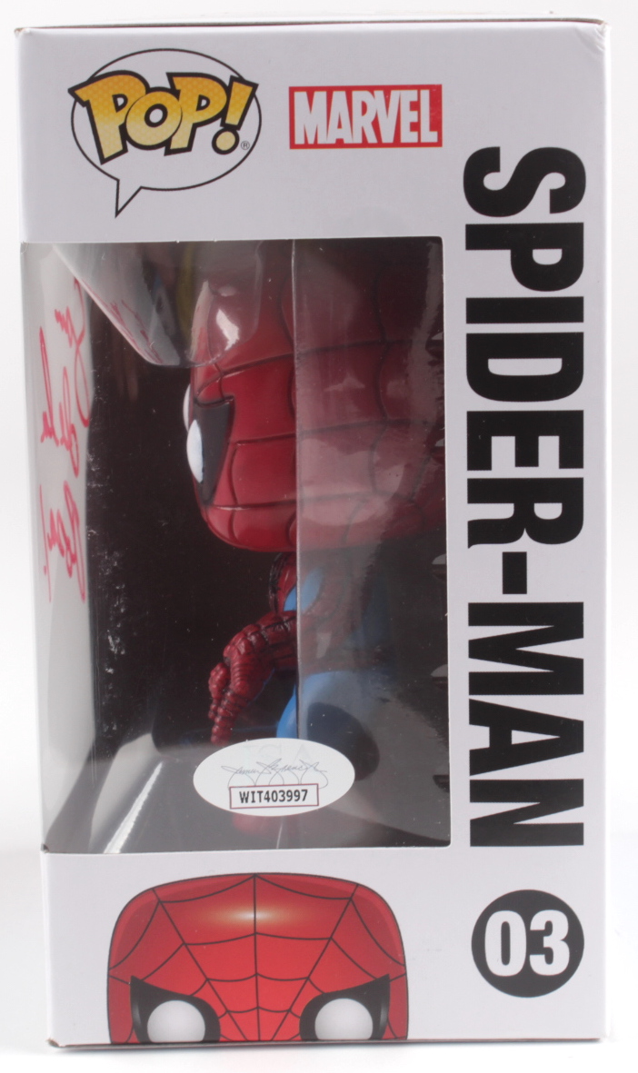 Sam De La Rosa Signed "Marvel" #03 Spider-Man Funko Pop! Bobble-Head Vinyl Figure (JSA) at PristineAuction.com Sam De La Rosa Signed "Marvel" #03 Spider-Man Funko Pop! Bobble-Head Vinyl Figure (JSA) at PristineAuction.com