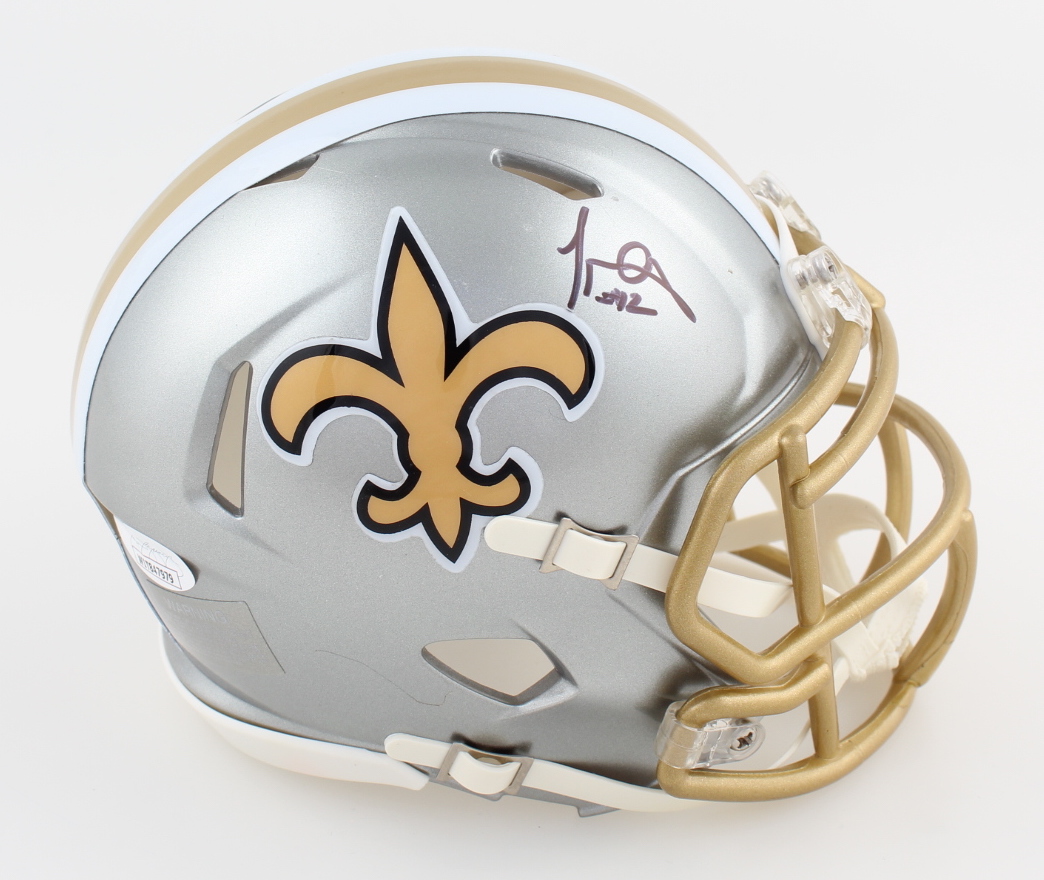 Marques Colston Signed Saints Flash Alternate Speed Mini Helmet (JSA) at PristineAuction.com Marques Colston Signed Saints Flash Alternate Speed Mini Helmet (JSA) at PristineAuction.com