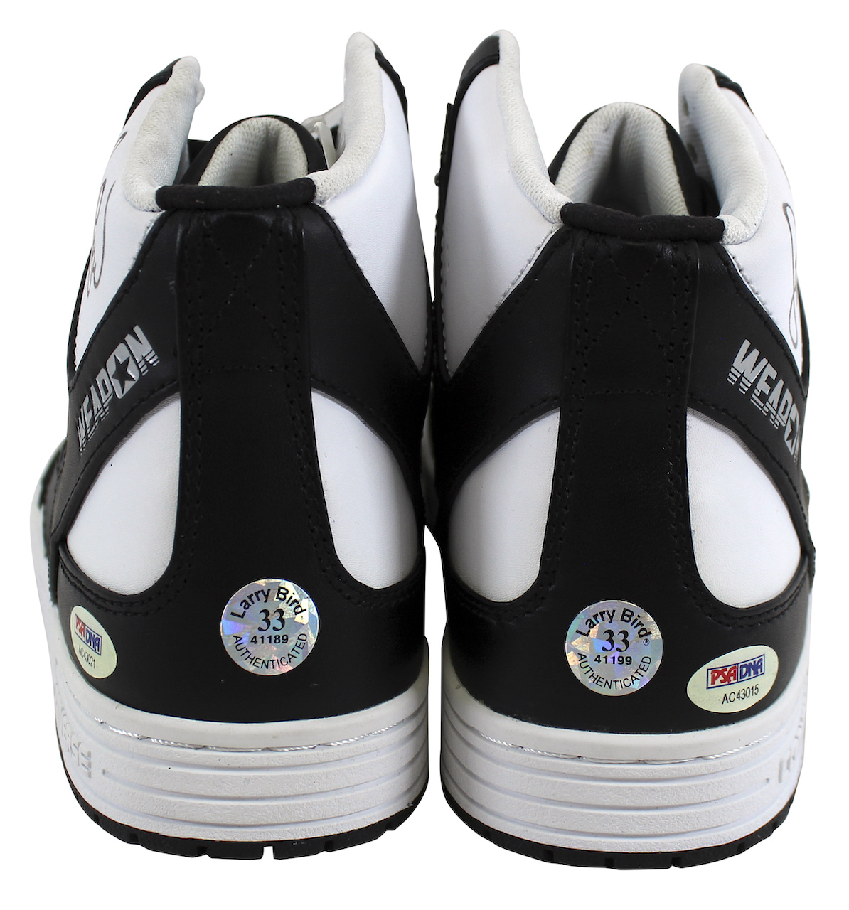Larry Bird Signed Pair of (2) Converse Weapon Basketball Shoes (PSA & Bird) at PristineAuction.com Larry Bird Signed Pair of (2) Converse Weapon Basketball Shoes (PSA & Bird) at PristineAuction.com