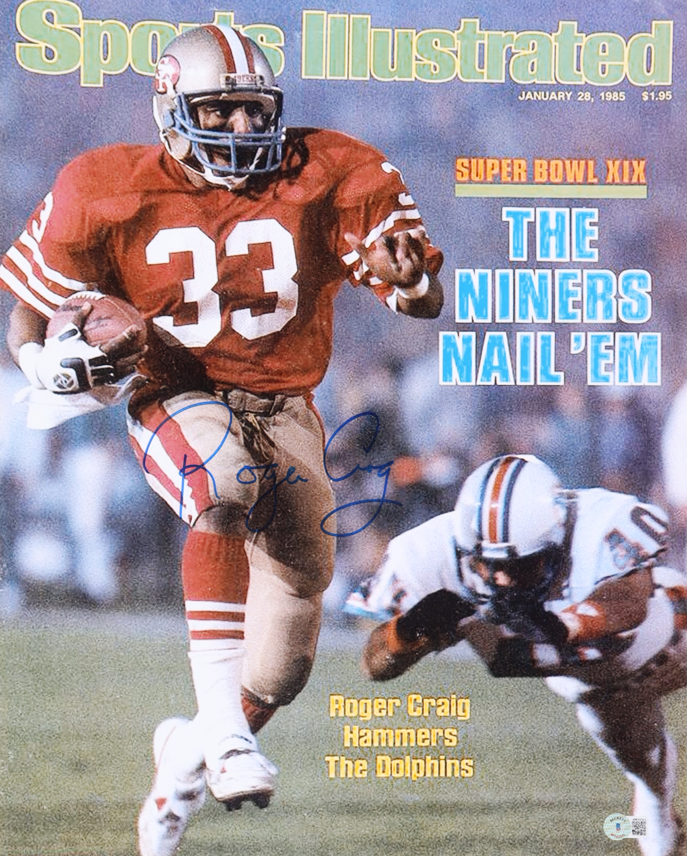 Roger Craig Signed "Sports Illustrated" 16x20 Cover Photo (Beckett) at PristineAuction.com Roger Craig Signed "Sports Illustrated" 16x20 Cover Photo (Beckett) at PristineAuction.com