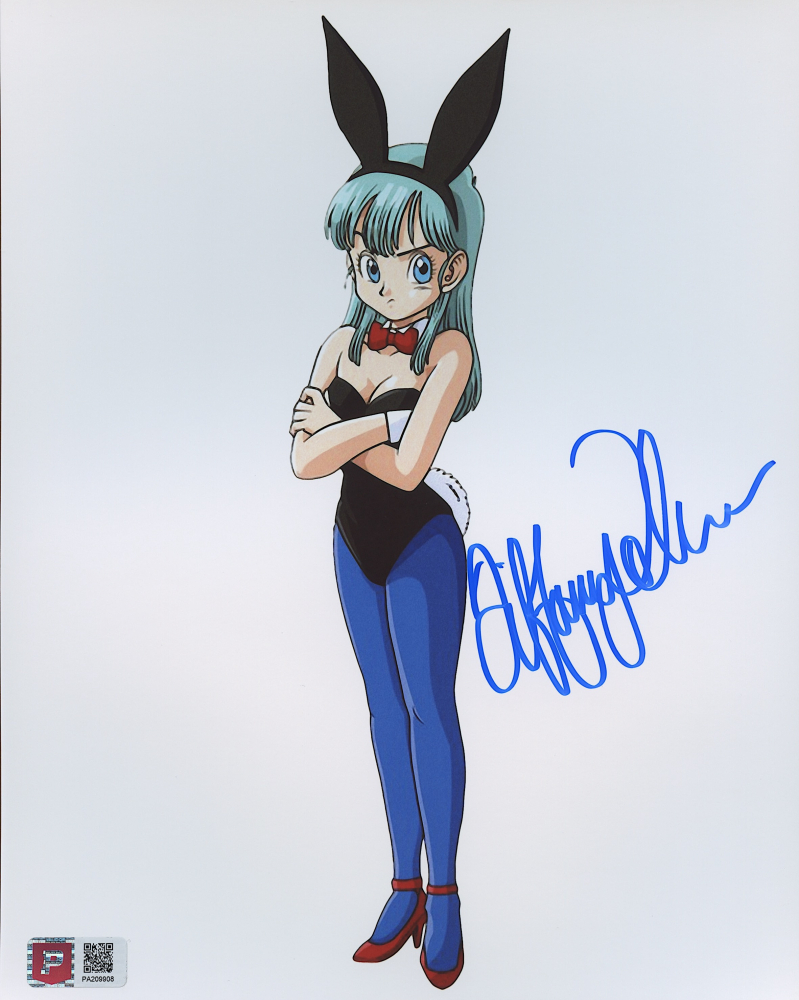 Tiffany Vollmer Signed Bulma Dragon Ball Z 8x10 Photo PA Pristine 