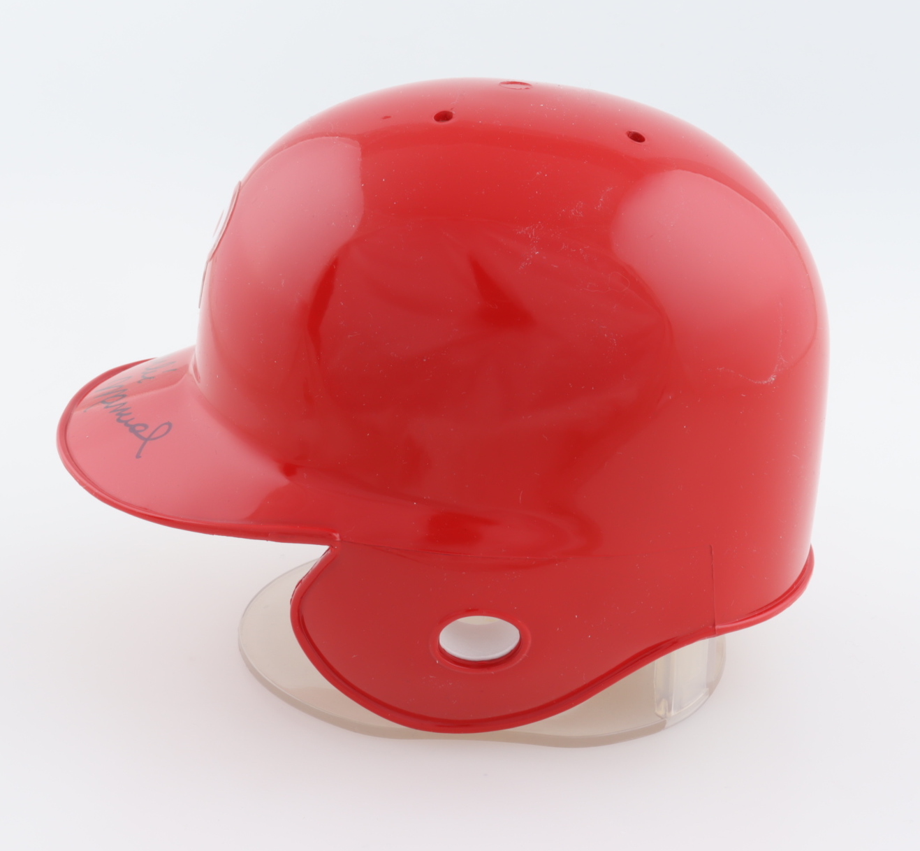 Charlie Manuel Signed Phillies Mini Batting Helmet (Beckett) at PristineAuction.com Charlie Manuel Signed Phillies Mini Batting Helmet (Beckett) at PristineAuction.com