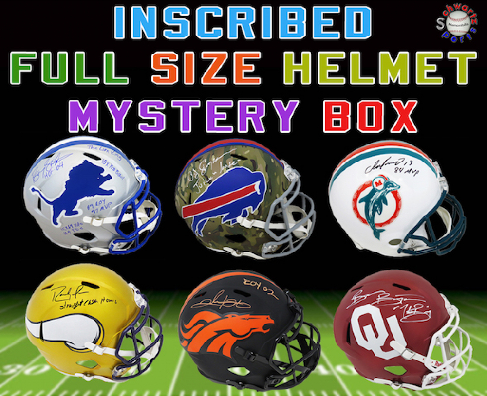 Schwartz Sports Signed & INSCRIBED FullSize Helmet Mystery Box