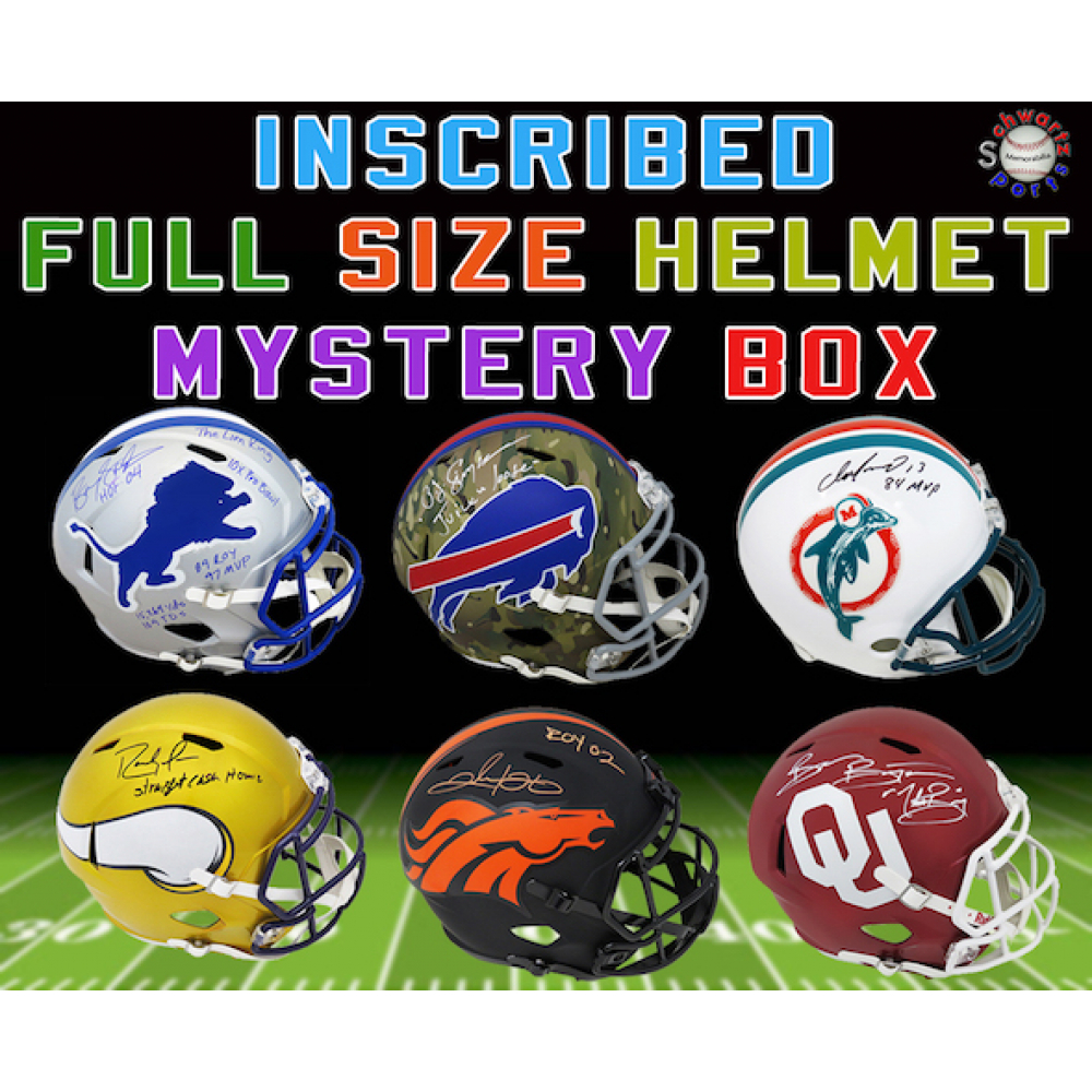 Schwartz Sports Signed & INSCRIBED FullSize Helmet Mystery Box
