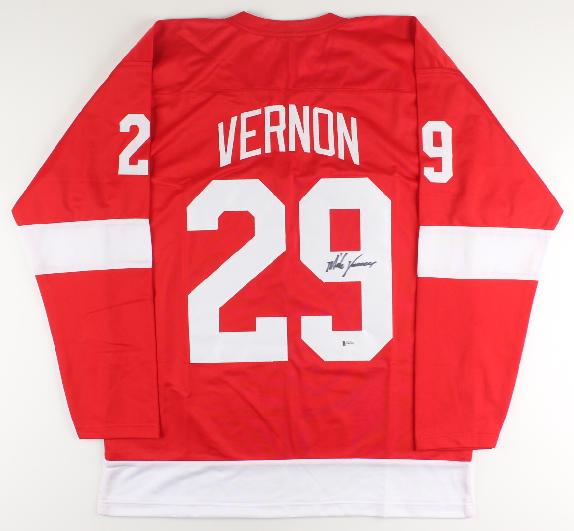 Mike Vernon Signed Jersey (Beckett) at PristineAuction.com Mike Vernon Signed Jersey (Beckett) at PristineAuction.com