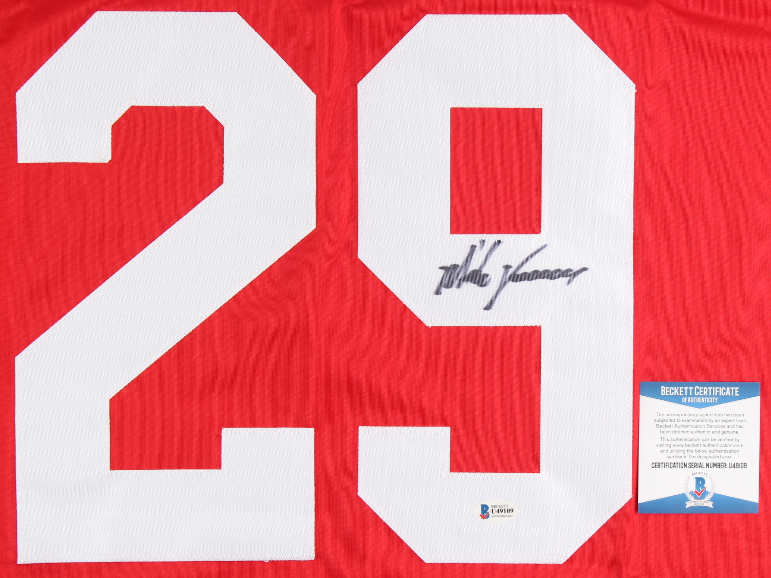 Mike Vernon Signed Jersey (Beckett) at PristineAuction.com Mike Vernon Signed Jersey (Beckett) at PristineAuction.com