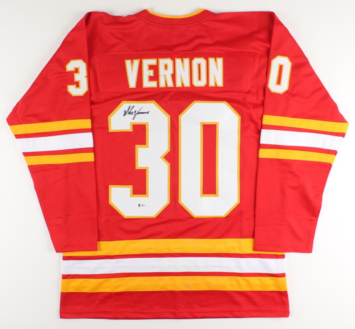 Mike Vernon Signed Jersey (Beckett) at PristineAuction.com Mike Vernon Signed Jersey (Beckett) at PristineAuction.com