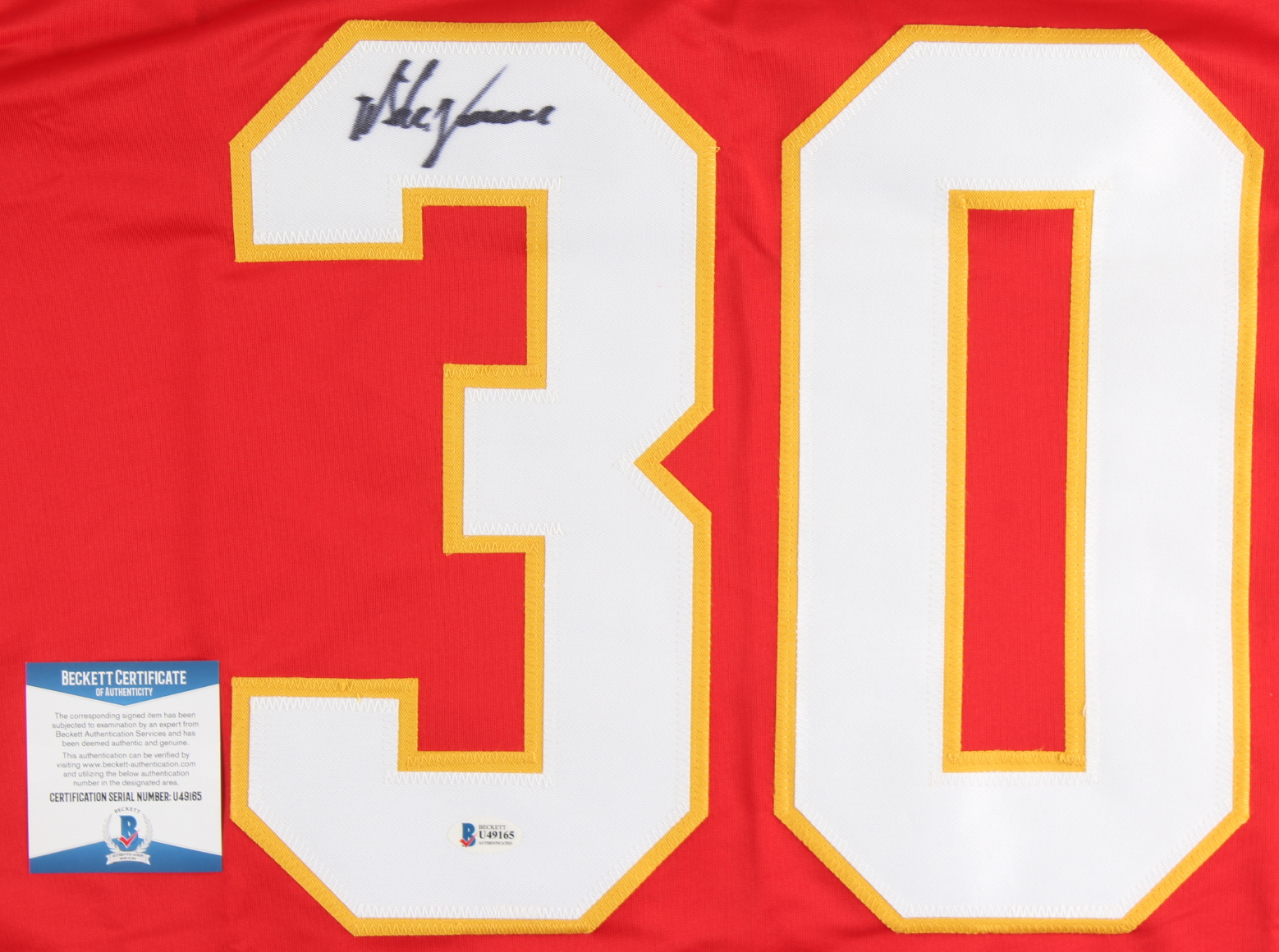 Mike Vernon Signed Jersey (Beckett) at PristineAuction.com Mike Vernon Signed Jersey (Beckett) at PristineAuction.com