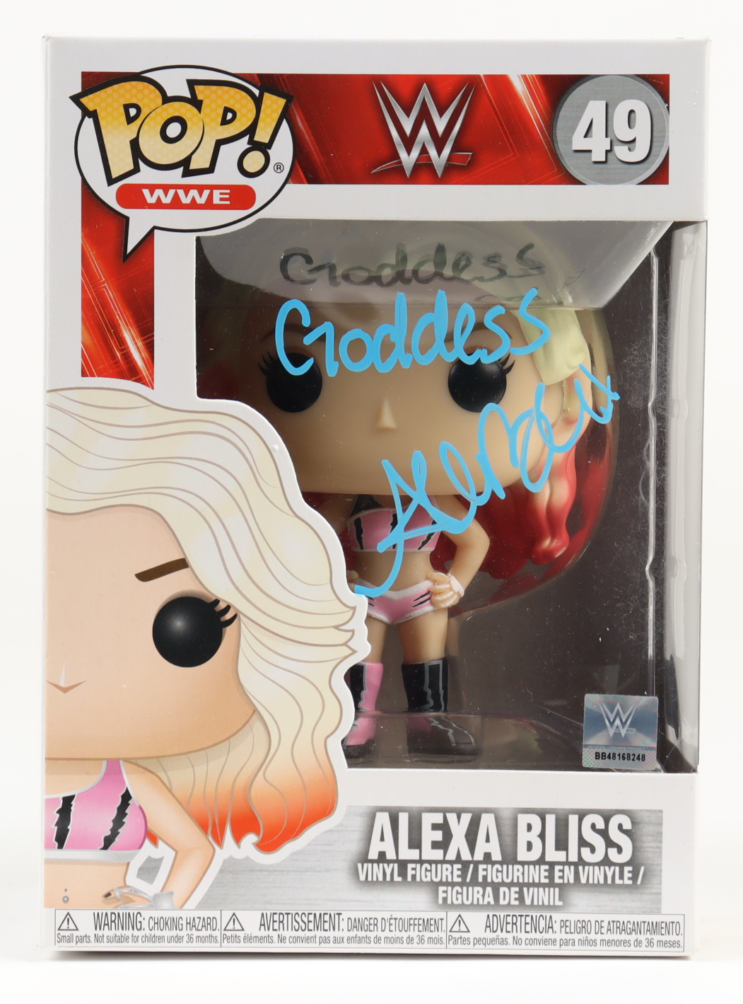 Alexa Bliss Signed WWE #49 Funko Pop! Vinyl Figure Inscribed "Goddess" (Beckett) at PristineAuction.com Alexa Bliss Signed WWE #49 Funko Pop! Vinyl Figure Inscribed "Goddess" (Beckett) at PristineAuction.com