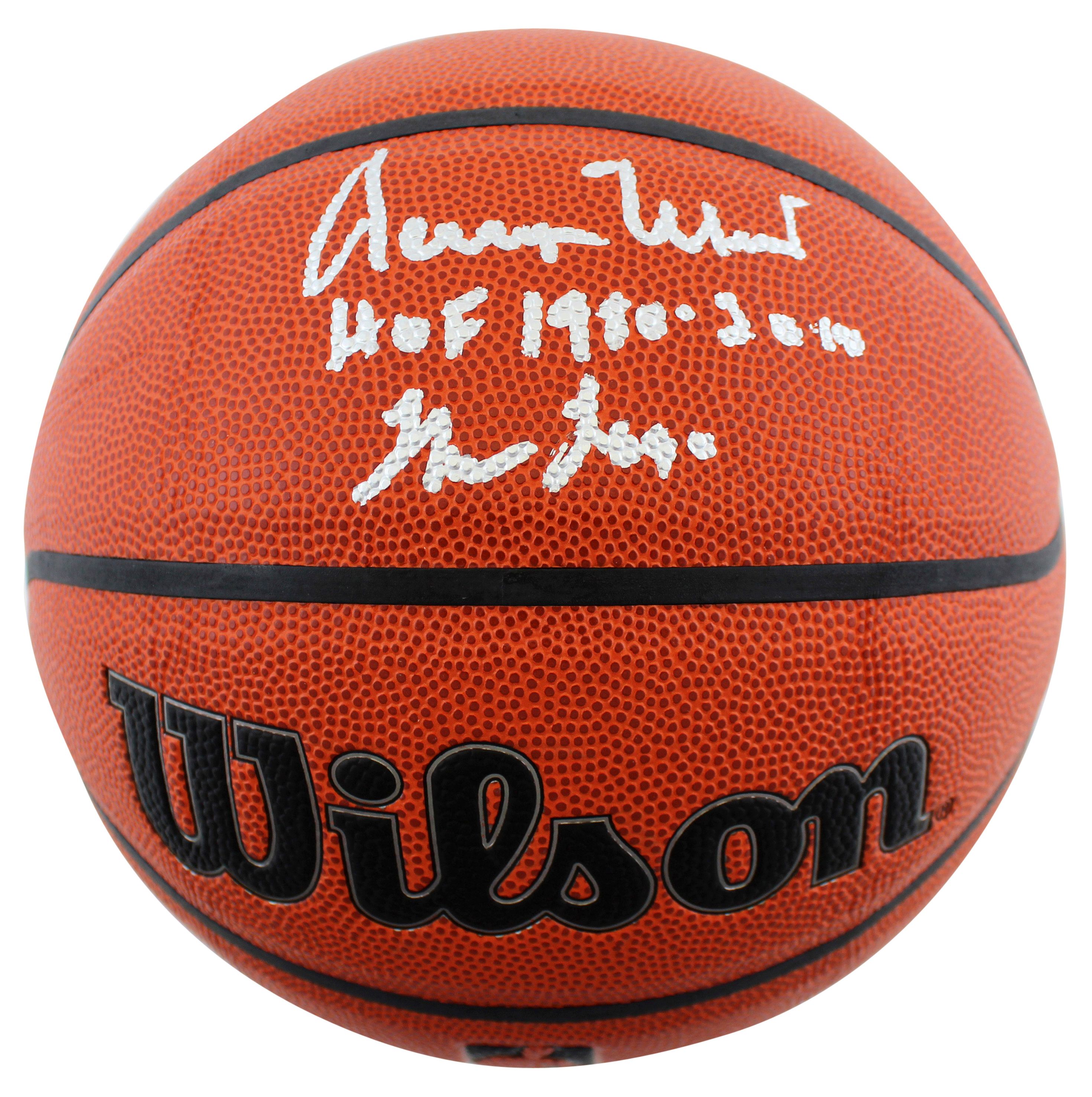 Jerry West Signed NBA Basketball Inscribed "HOF 1980-2010" & "The Logo" (Beckett) at PristineAuction.com Jerry West Signed NBA Basketball Inscribed "HOF 1980-2010" & "The Logo" (Beckett) at PristineAuction.com