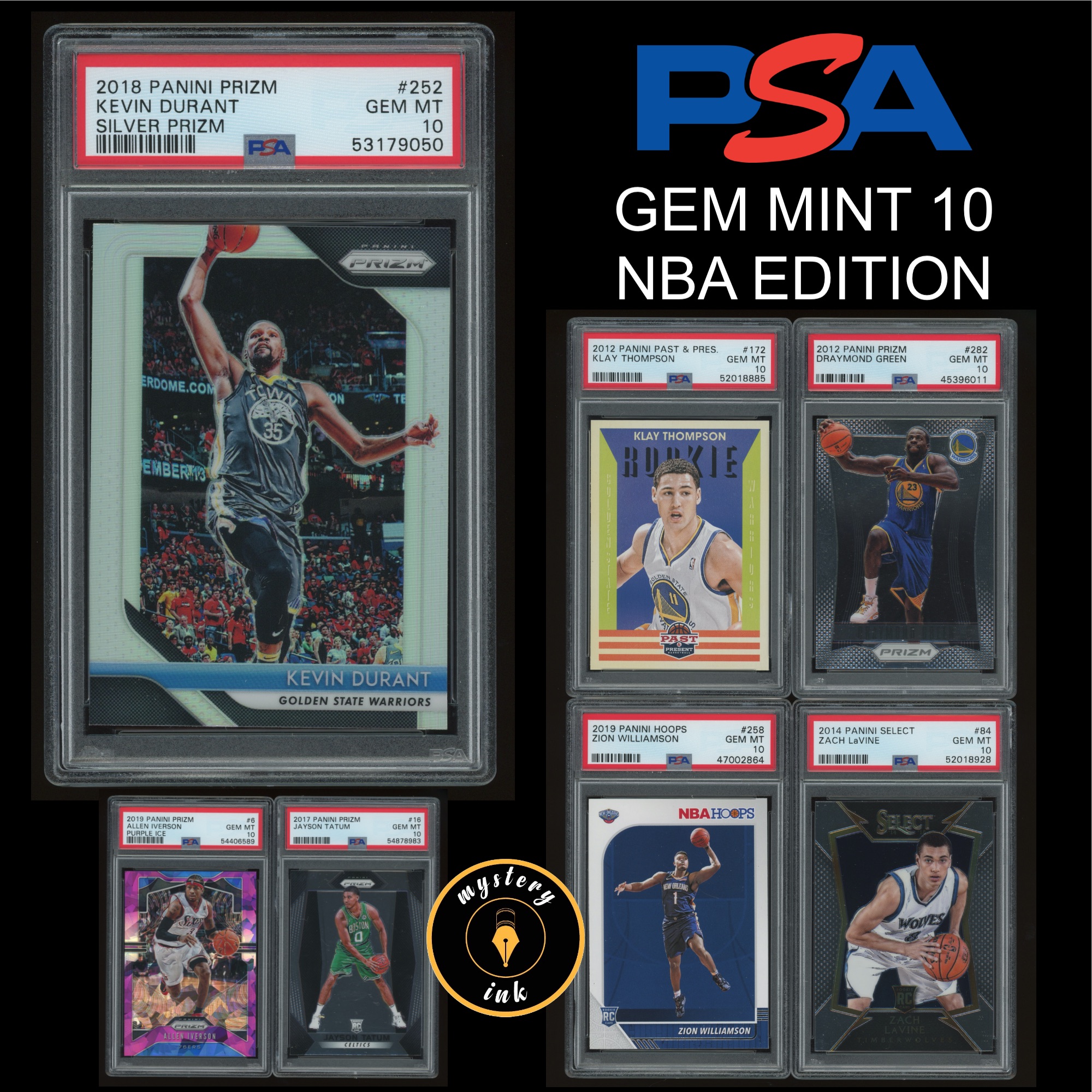 Mystery Ink PSA 10 Graded GEM MINT NBA Mystery Box - (1) PSA 10 IN EVERY PACK! at PristineAuction.com Mystery Ink PSA 10 Graded GEM MINT NBA Mystery Box - (1) PSA 10 IN EVERY PACK! at PristineAuction.com