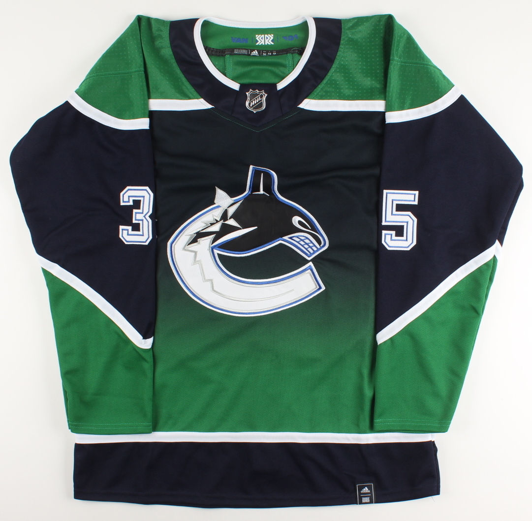 Thatcher Demko Signed Jersey (JSA) at PristineAuction.com Thatcher Demko Signed Jersey (JSA) at PristineAuction.com