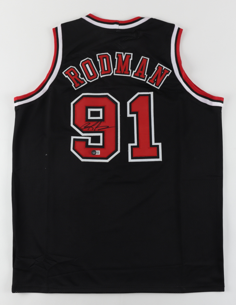 Dennis Rodman Signed Jersey (Beckett) Pristine Auction