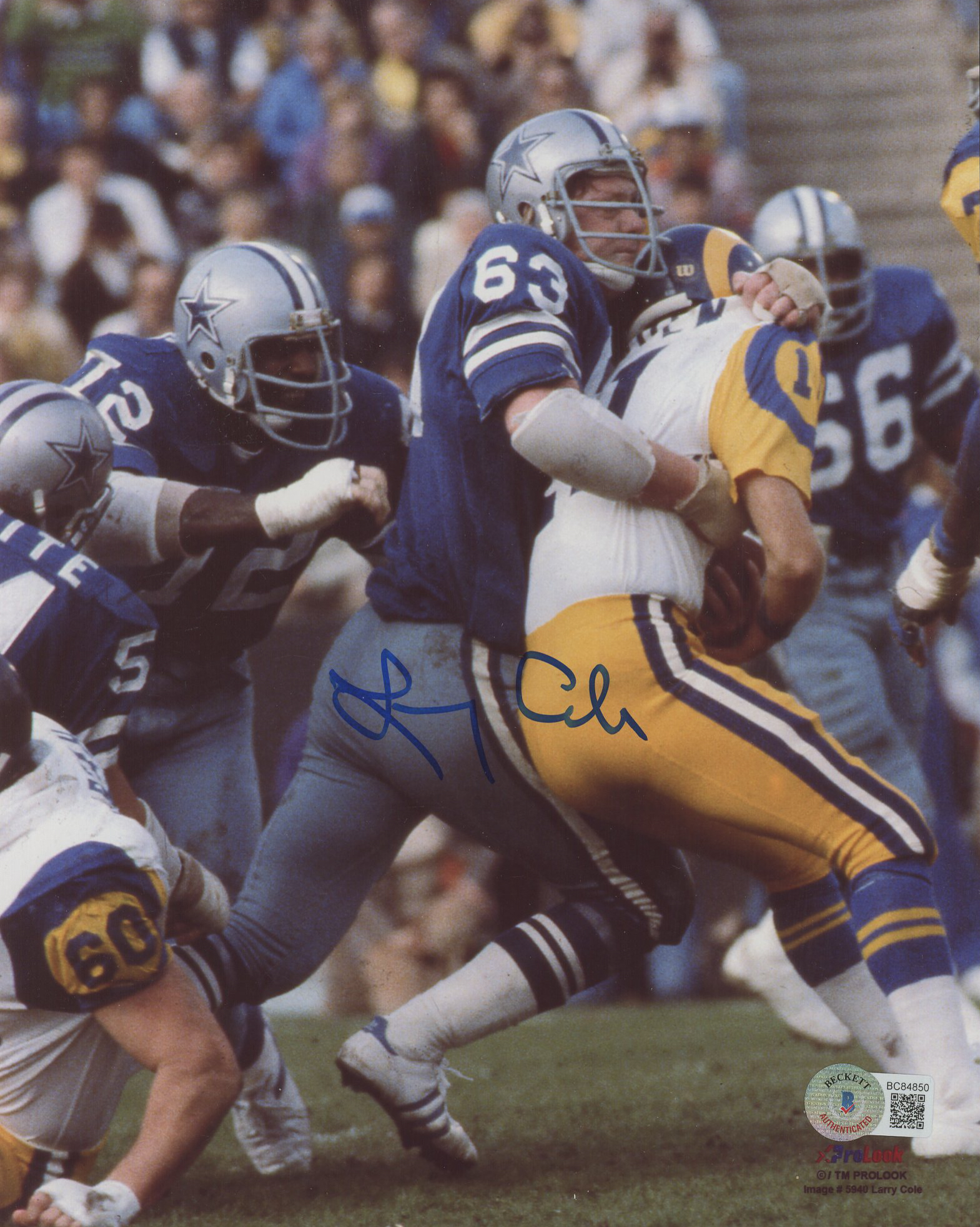 Larry Cole Signed Cowboys 8x10 Photo (Beckett) at PristineAuction.com Larry Cole Signed Cowboys 8x10 Photo (Beckett) at PristineAuction.com