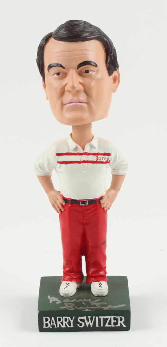 Barry Switzer Signed Oklahoma Sooners Bobble Head (PSA) | Pristine