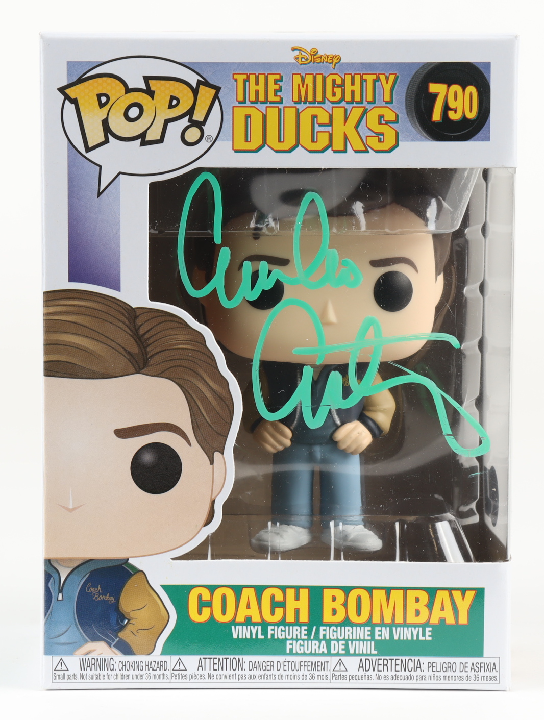 Emilio Estevez Signed "The Mighty Ducks" #790 Coach Bombay Funko Pop! Vinyl Figure (Beckett) at PristineAuction.com Emilio Estevez Signed "The Mighty Ducks" #790 Coach Bombay Funko Pop! Vinyl Figure (Beckett) at PristineAuction.com