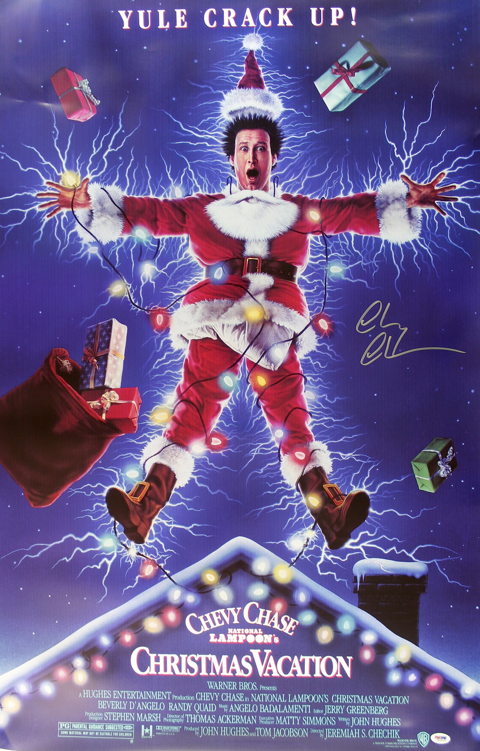 Chevy Chase Signed "Christmas Vacation" 27x40 Movie Poster (PSA COA) at PristineAuction.com Chevy Chase Signed "Christmas Vacation" 27x40 Movie Poster (PSA COA) at PristineAuction.com