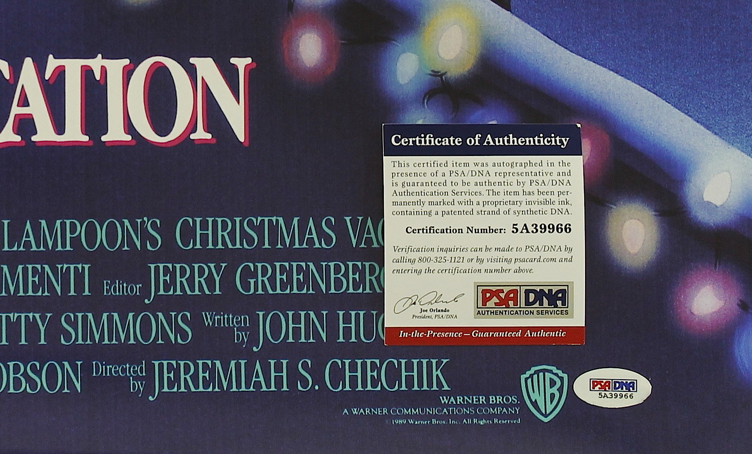 Chevy Chase Signed "Christmas Vacation" 27x40 Movie Poster (PSA COA) at PristineAuction.com Chevy Chase Signed "Christmas Vacation" 27x40 Movie Poster (PSA COA) at PristineAuction.com