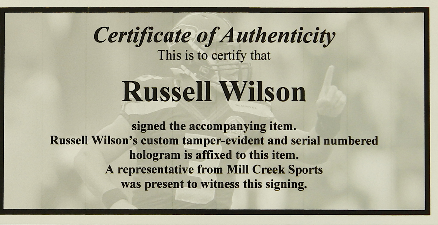 Russell Wilson Signed Seahawks Super Bowl XLVIII Jersey (Wilson COA) at PristineAuction.com Russell Wilson Signed Seahawks Super Bowl XLVIII Jersey (Wilson COA) at PristineAuction.com
