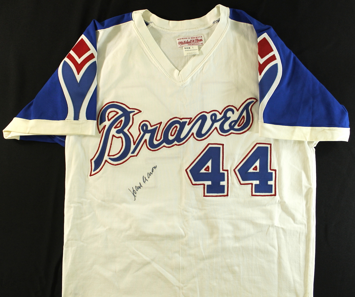 Hank Aaron Signed Braves Authentic Mitchell & Ness Throwback Jersey (JSA ALOA) at PristineAuction.com Hank Aaron Signed Braves Authentic Mitchell & Ness Throwback Jersey (JSA ALOA) at PristineAuction.com