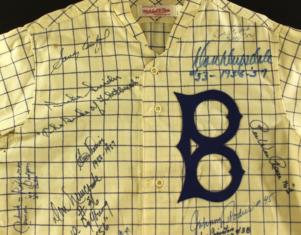 Dodgers Authentic Mitchell & Ness Throwback Jersey Signed by (36
