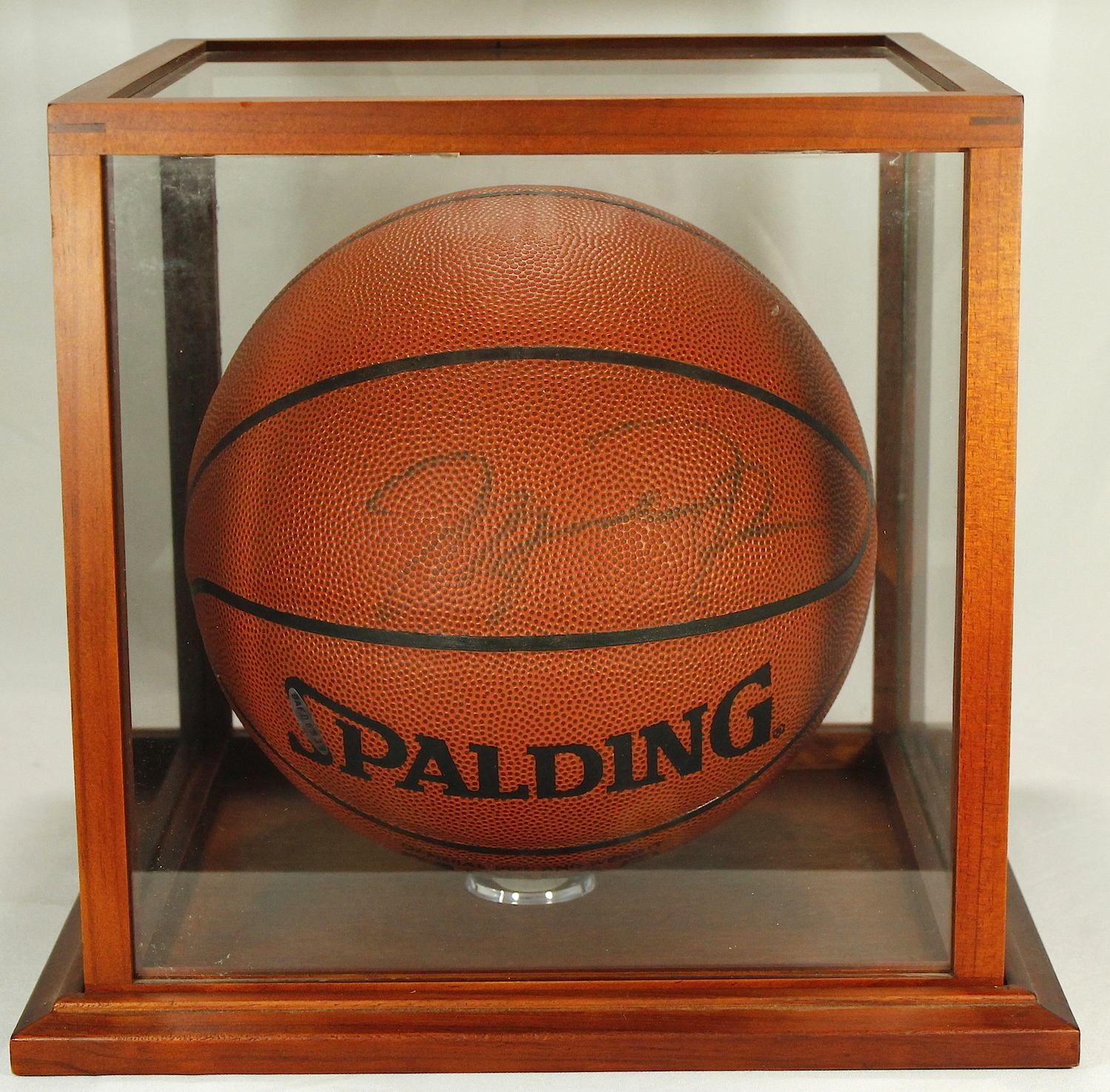 Michael Jordan Signed Spalding Indoor/Outdoor Basketball with High Quality Display Case (UDA) at PristineAuction.com Michael Jordan Signed Spalding Indoor/Outdoor Basketball with High Quality Display Case (UDA) at PristineAuction.com