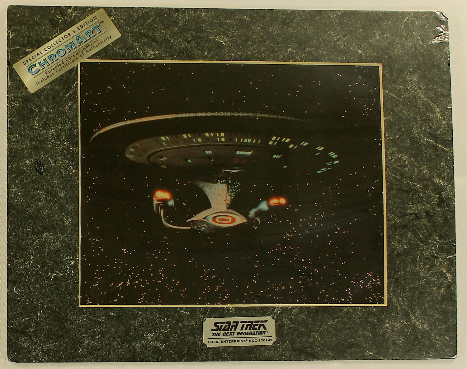 Star Trek The Next Generation 1994 Limited Edition Chromium Print: U.S.S. Enterprise NCC-1701-D (Paramount COA) at PristineAuction.com Star Trek The Next Generation 1994 Limited Edition Chromium Print: U.S.S. Enterprise NCC-1701-D (Paramount COA) at PristineAuction.com