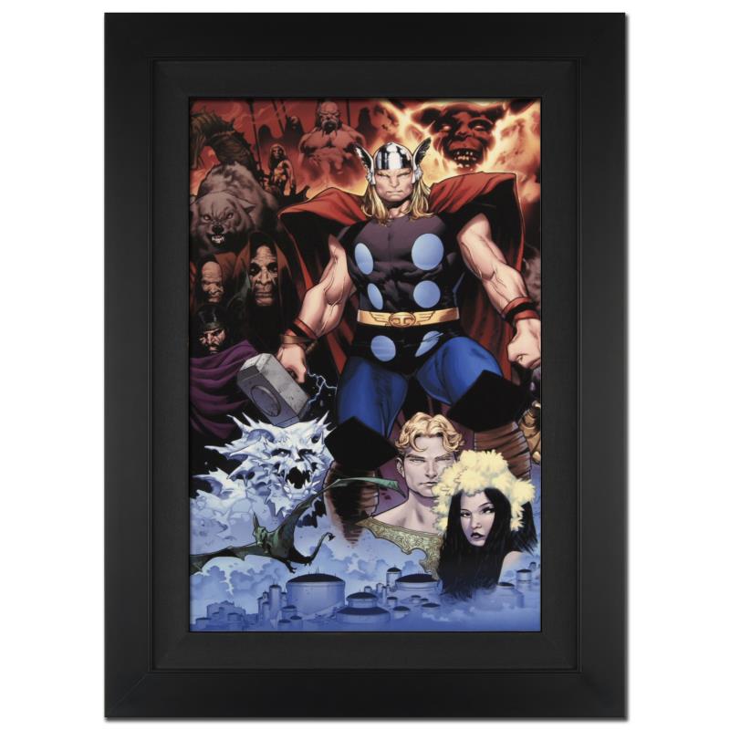 Stan Lee Signed Marvel "Thor: Tales of Asgard by Stan Lee and Jack Kirby #1" Extremely Limited Edition 18" x 27" Giclee on Canvas Custom Framed to 25" x 34" #6/10 (Marvel COA) at PristineAuction.com Stan Lee Signed Marvel "Thor: Tales of Asgard by Stan Lee and Jack Kirby #1" Extremely Limited Edition 18" x 27" Giclee on Canvas Custom Framed to 25" x 34" #6/10 (Marvel COA) at PristineAuction.com