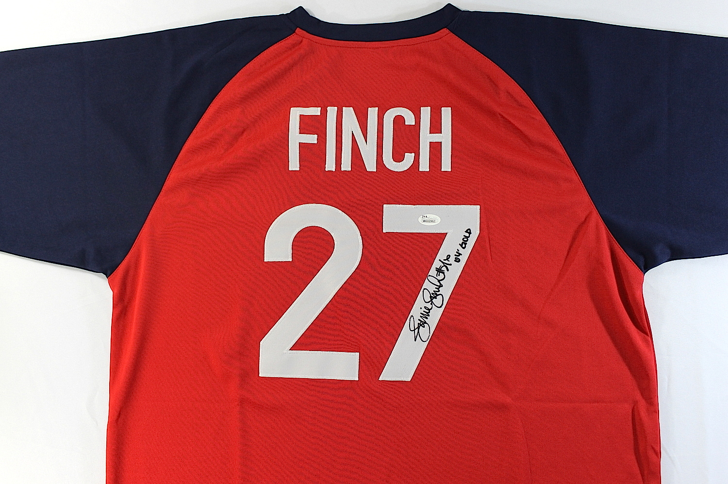 Jennie Finch Signed Team USA Jersey Inscribed "04 GOLD" (JSA COA) at PristineAuction.com Jennie Finch Signed Team USA Jersey Inscribed "04 GOLD" (JSA COA) at PristineAuction.com