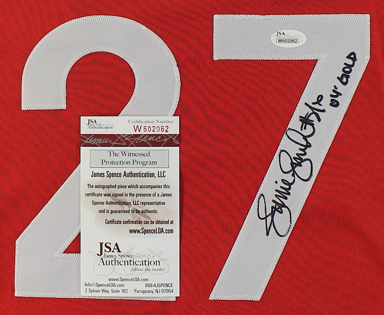 Jennie Finch Signed Team USA Jersey Inscribed "04 GOLD" (JSA COA) at PristineAuction.com Jennie Finch Signed Team USA Jersey Inscribed "04 GOLD" (JSA COA) at PristineAuction.com