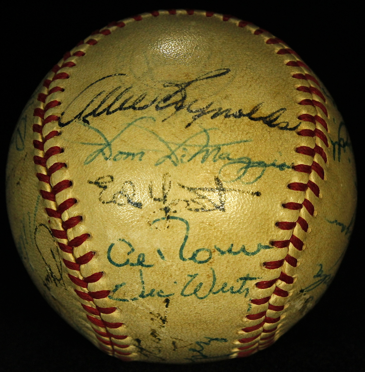 1952 All-Star Game Vintage Baseball Signed by (27) with Satchel Paige, Nellie Fox, Jim Hegan, Vic Raschi, Mike Garcia (JSA ALOA) at PristineAuction.com 1952 All-Star Game Vintage Baseball Signed by (27) with Satchel Paige, Nellie Fox, Jim Hegan, Vic Raschi, Mike Garcia (JSA ALOA) at PristineAuction.com
