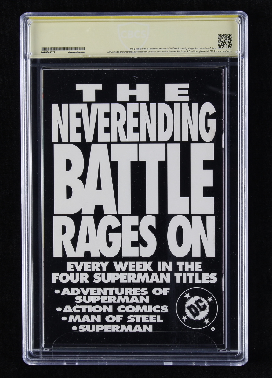 Jerry Siegel Signed 1993 "Superman" Issue #82 DC LE Comic Book (CBCS) at PristineAuction.com Jerry Siegel Signed 1993 "Superman" Issue #82 DC LE Comic Book (CBCS) at PristineAuction.com
