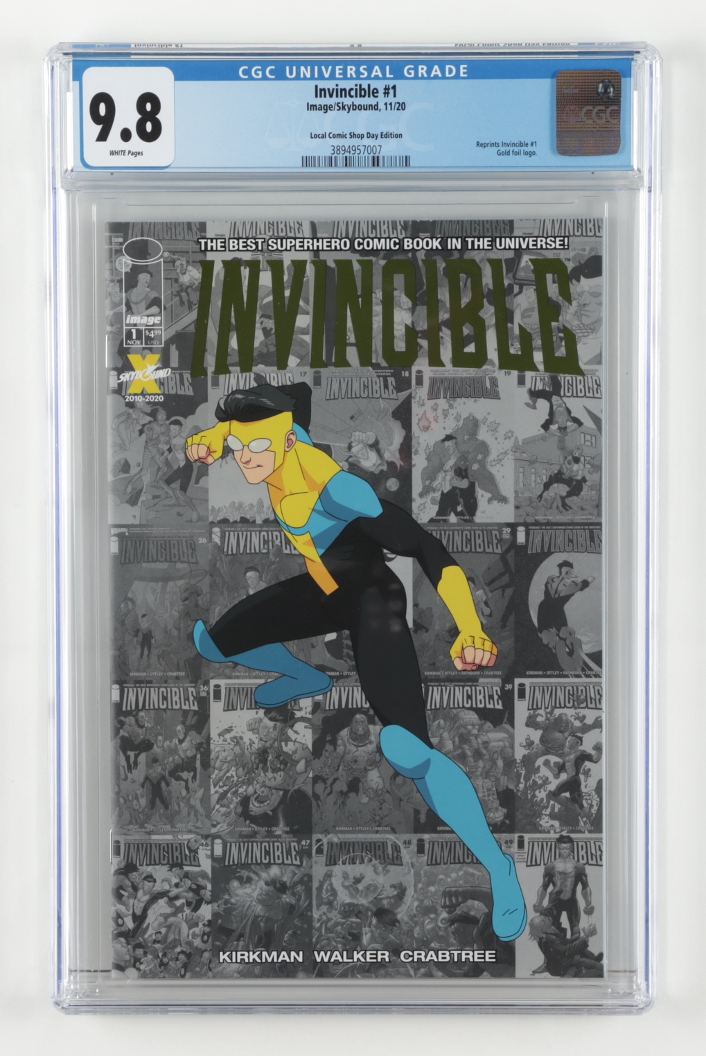 2020 "Invincible" Issue #1 Cory Walker Gold Foil Logo Variant Image Comic Book (CGC 9.8) at PristineAuction.com 2020 "Invincible" Issue #1 Cory Walker Gold Foil Logo Variant Image Comic Book (CGC 9.8) at PristineAuction.com