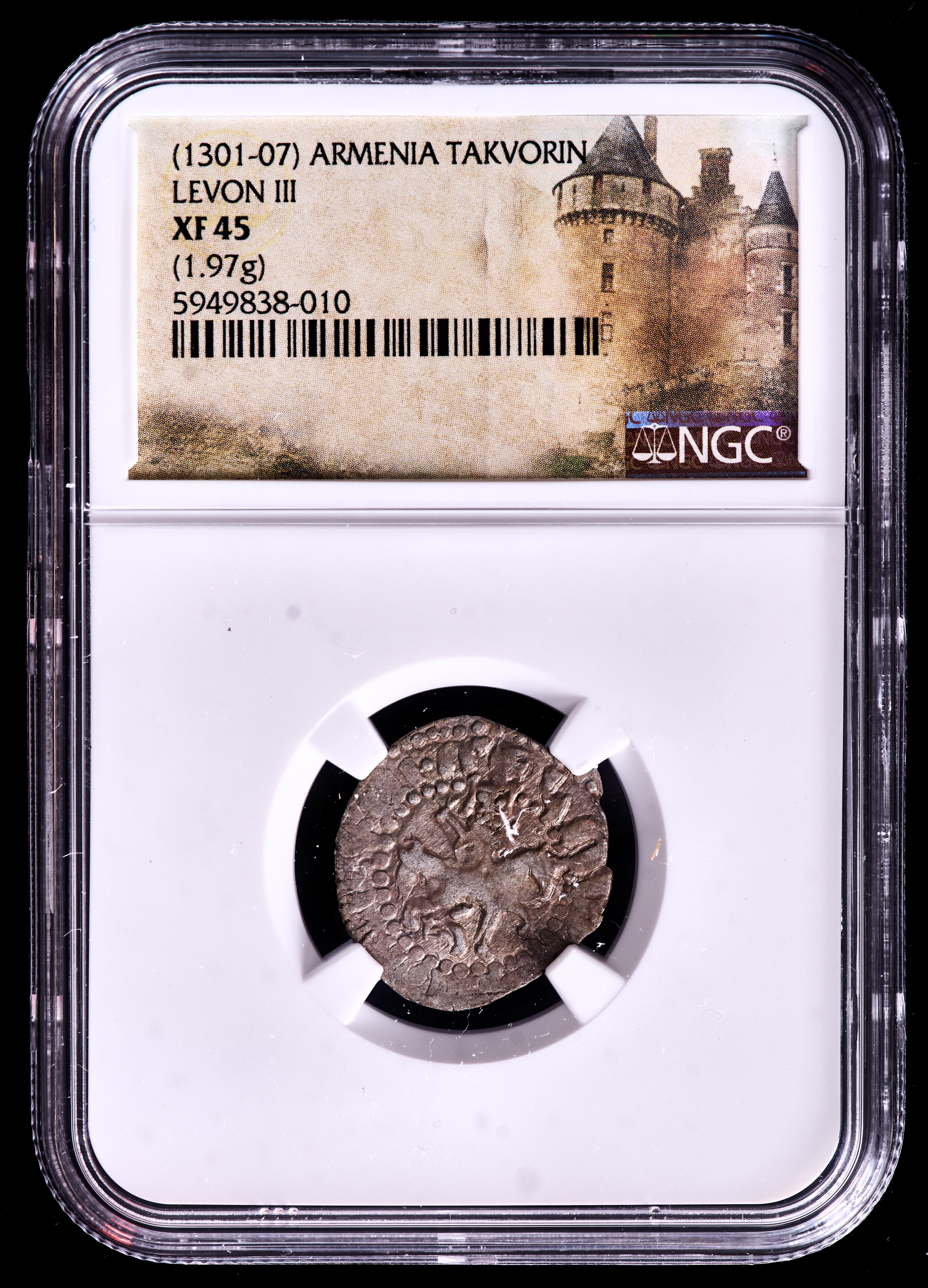 Levon III (1301-07) Armenia Tavorkin Medieval Silver Coin (NGC XF45) at PristineAuction.com Levon III (1301-07) Armenia Tavorkin Medieval Silver Coin (NGC XF45) at PristineAuction.com