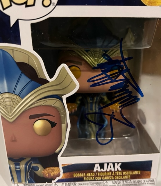 Salma Hayek Signed "Eternals" #735 Ajak Funko Pop! Bobble-Head Vinyl Figure (JSA) at PristineAuction.com Salma Hayek Signed "Eternals" #735 Ajak Funko Pop! Bobble-Head Vinyl Figure (JSA) at PristineAuction.com