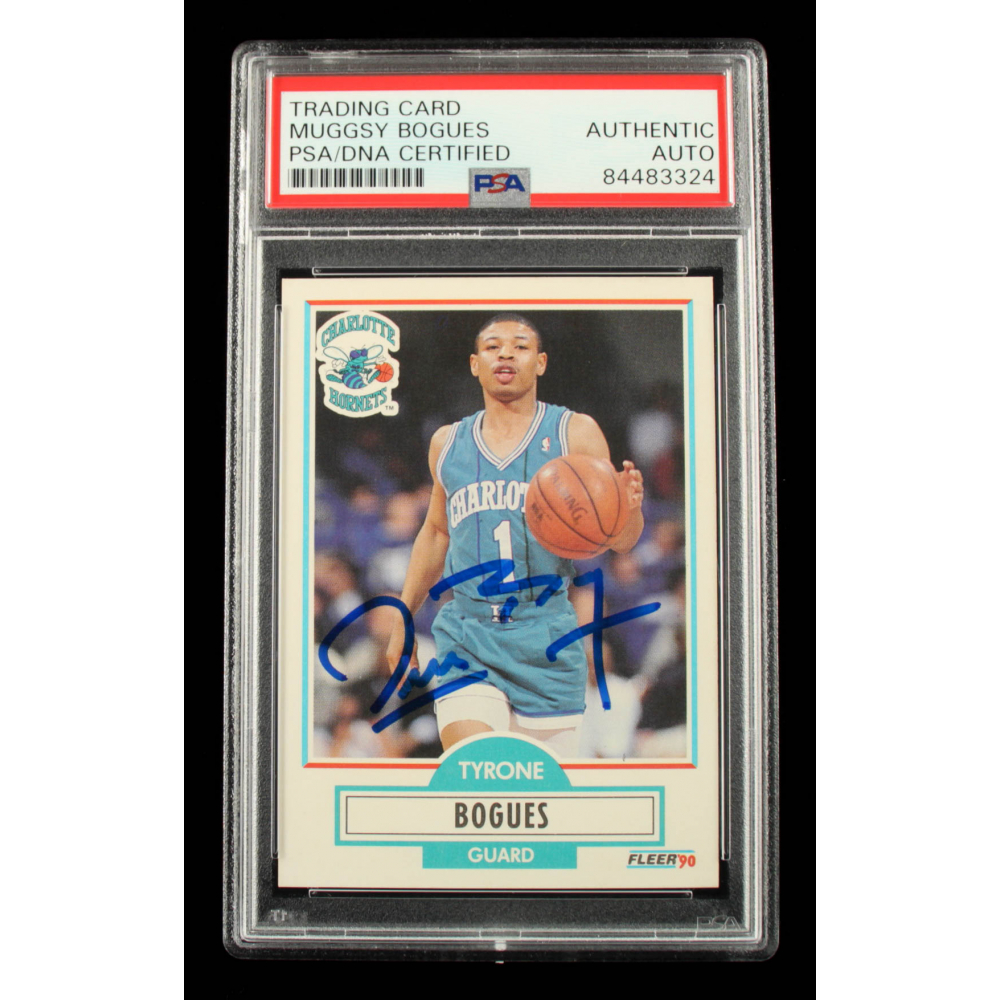 Muggsy Bogues Signed 199091 Fleer 16 (PSA) Pristine Auction